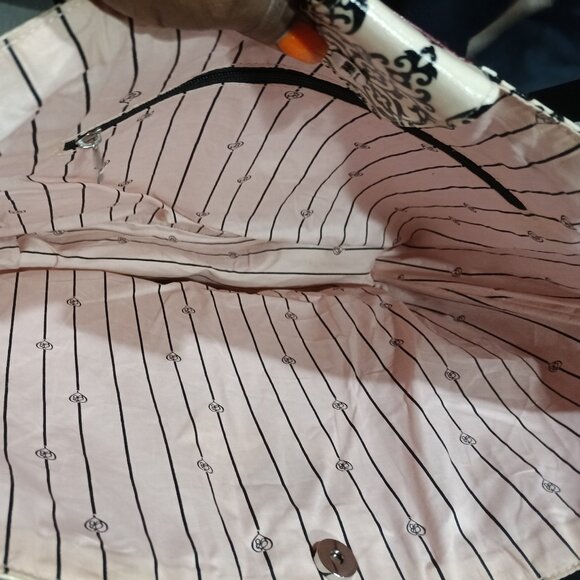 Brighton Large Burgundy and Black Design Tote - Picture 3 of 7